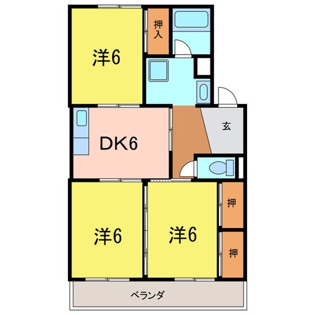 東海ハイツⅡの物件間取画像